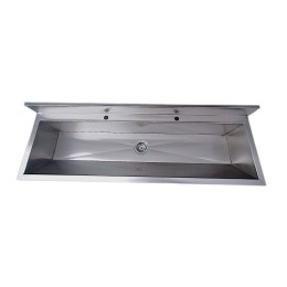 Lavatório Coletivo Com Bancada Para 2 Torneiras 1,00m - Construinox